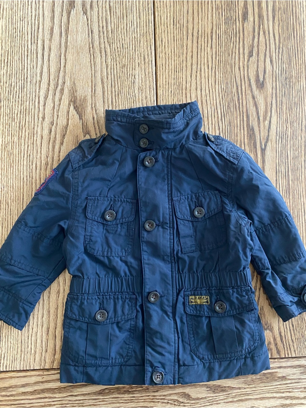 Polo Ralph Lauren Kids Quilted Jacket - Navy With Patch Size 2T